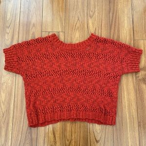 Red Orange Knit Top